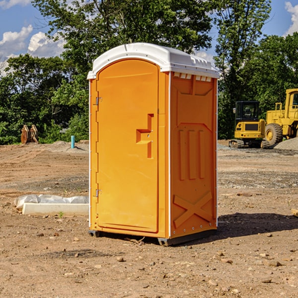 how often are the portable restrooms cleaned and serviced during a rental period in New London New Hampshire